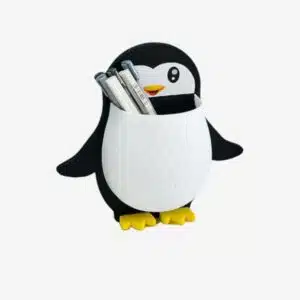 Penguin Shape Self-Adhesive Wall Mounted Toothbrush Holder | Multipurpose Bathroom Storage Organizer | No Drill Toothpaste & Brush Holder for Bathroom, Kitchen & Kids Room